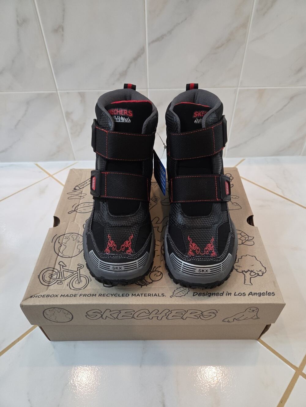 Skechers Shoes Boots kids shoes Water Repellent Turbo Speed EZ-Trax Us 4